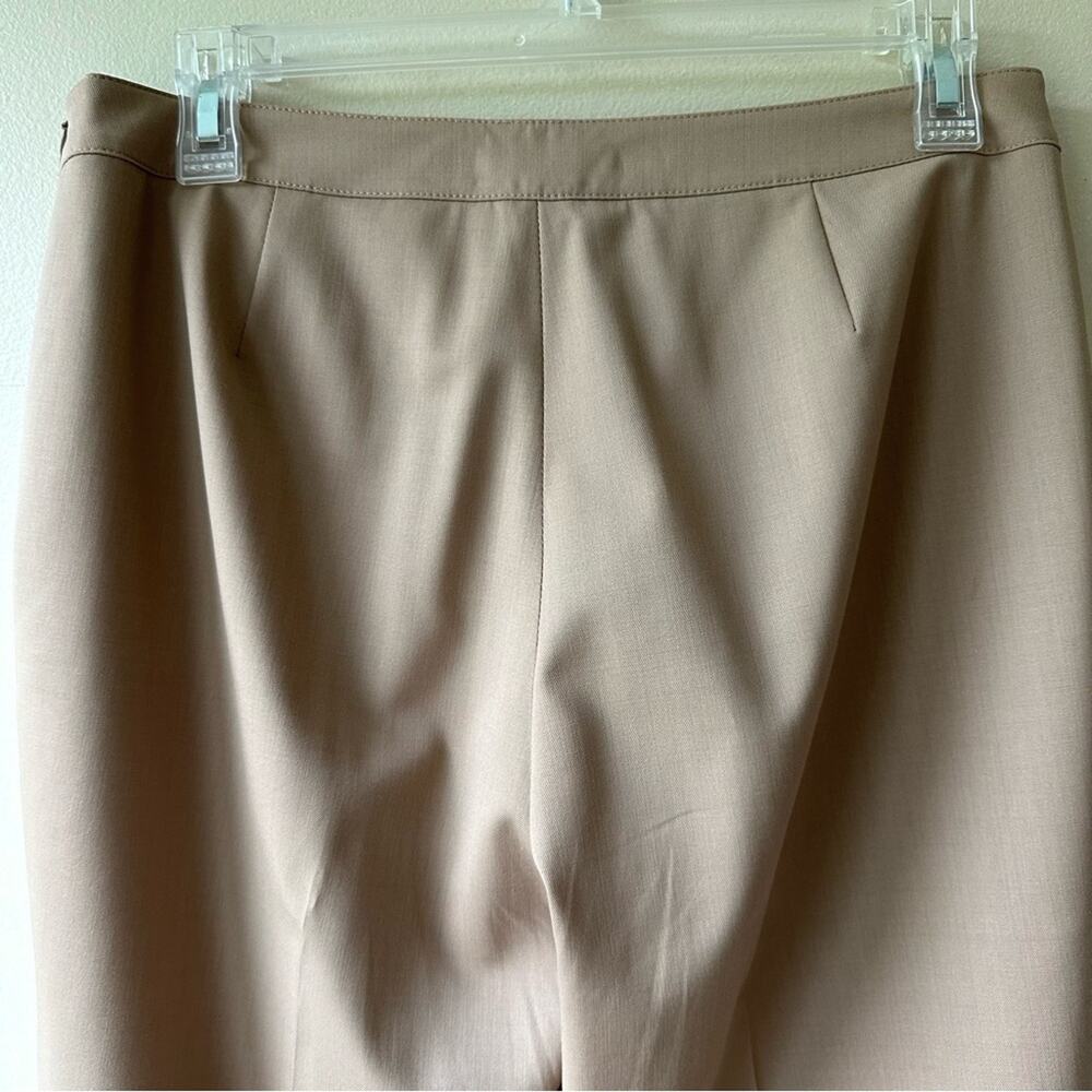Lafayette 148 Bleeker Trouser Pant Wool Stretch Tan 4 Career Quite Luxury Office - Picture 4 of 12